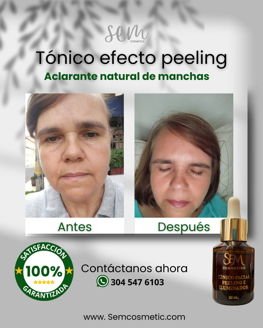 Tónico facial - Sem Cosmetics