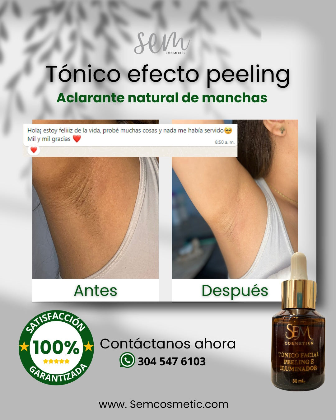 Tónico facial - Sem Cosmetics