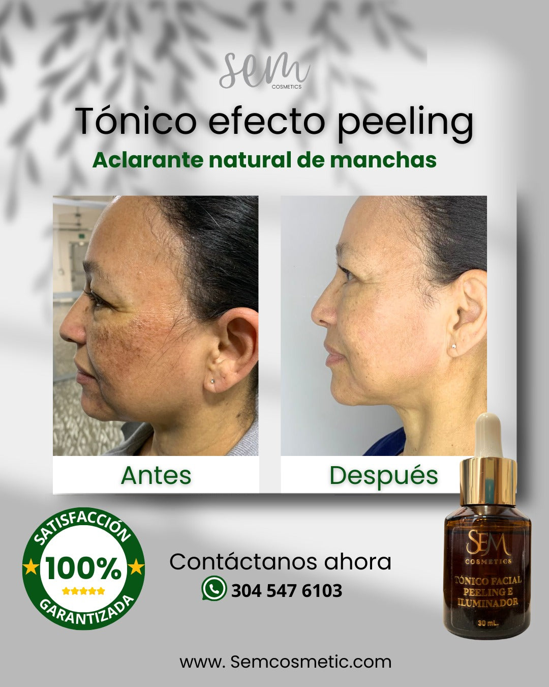 Tónico facial - Sem Cosmetics